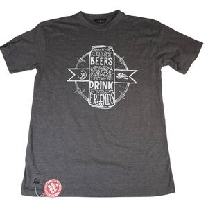 J America Mens Graphic T Shirt The‎ Best Beers Drink With Friends Beer Can L